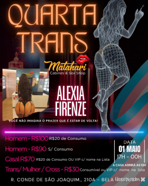 QUARTA TRANS ESPECIAL COM ALEXIA FIRENZE